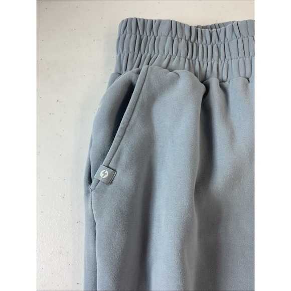 Women's POPFLEX Cloud Sweatpants size M Thick Terry Gym Jogger Soft blue gray - Picture 6 of 9